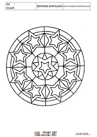 Mandala boyama sayfaları